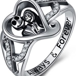 ** LIMITED REMAINING** 18k Diamond Nightmare Before Christmas Heart Ring
